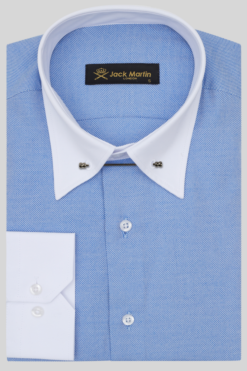 ADAM - Royal Blue Oxford Pin Collar Shirt | Jack Martin – Jack