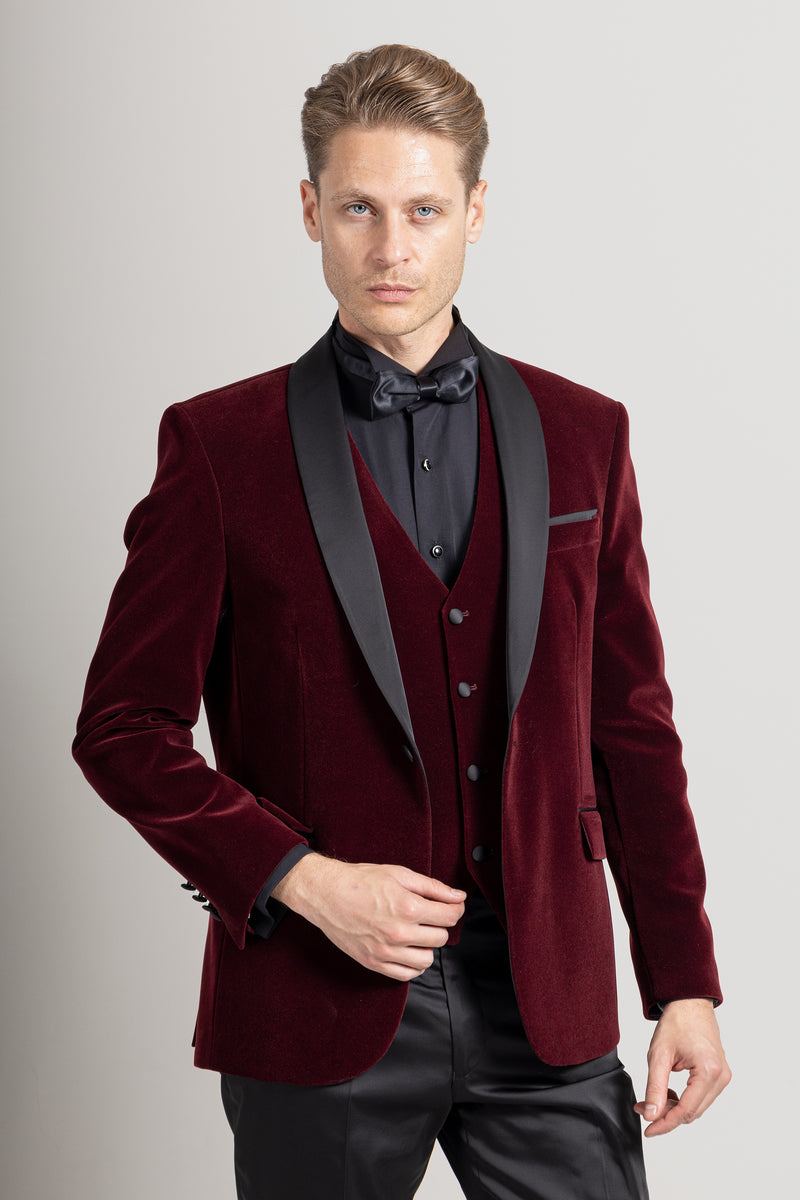 Burgundy suede suit clearance jacket