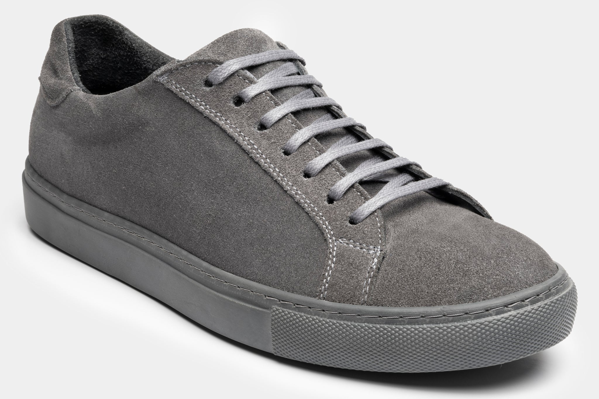 JAMES Grey Suede Leather Smart Trainers Jack Martin