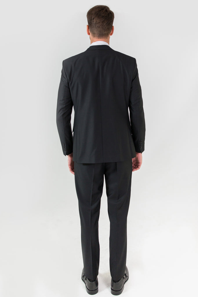 MICHAEL - Black Plain 3 Piece Suit - Jack Martin Menswear