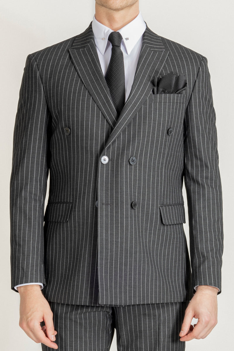 JOSEPH - Grey Pinstripe Double Breasted Suit | Jack Martin